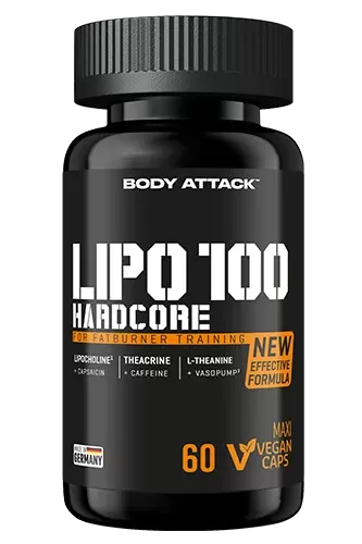 Body Attack, LIPO 100-HARDCORE, 60 Caps